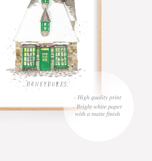 Wizarding Sweet Shop Watercolor Print