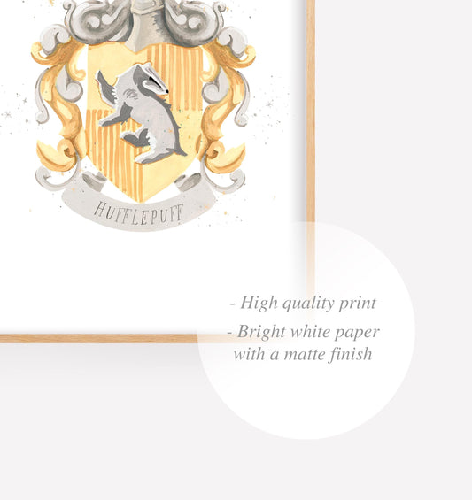 Badger House Crest Watercolor Print