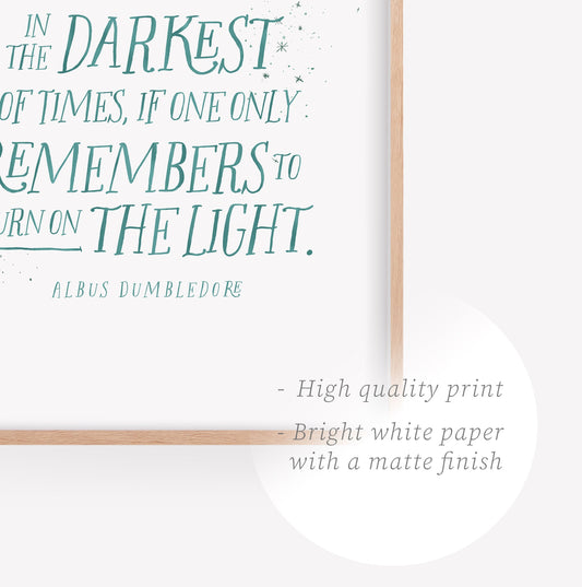 Wizarding Happiness Quote Watercolor Print
