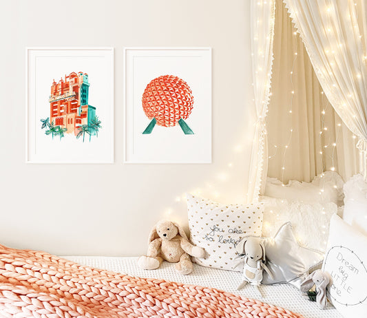 Epcot Watercolor Print