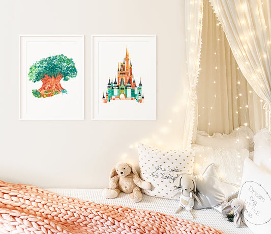 Magic Kingdom Castle Watercolor Print
