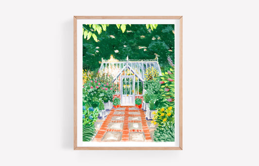 Sunrise Garden Watercolor Art Print