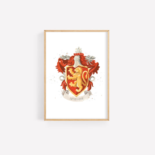 Wizarding House Griffin Crest Print