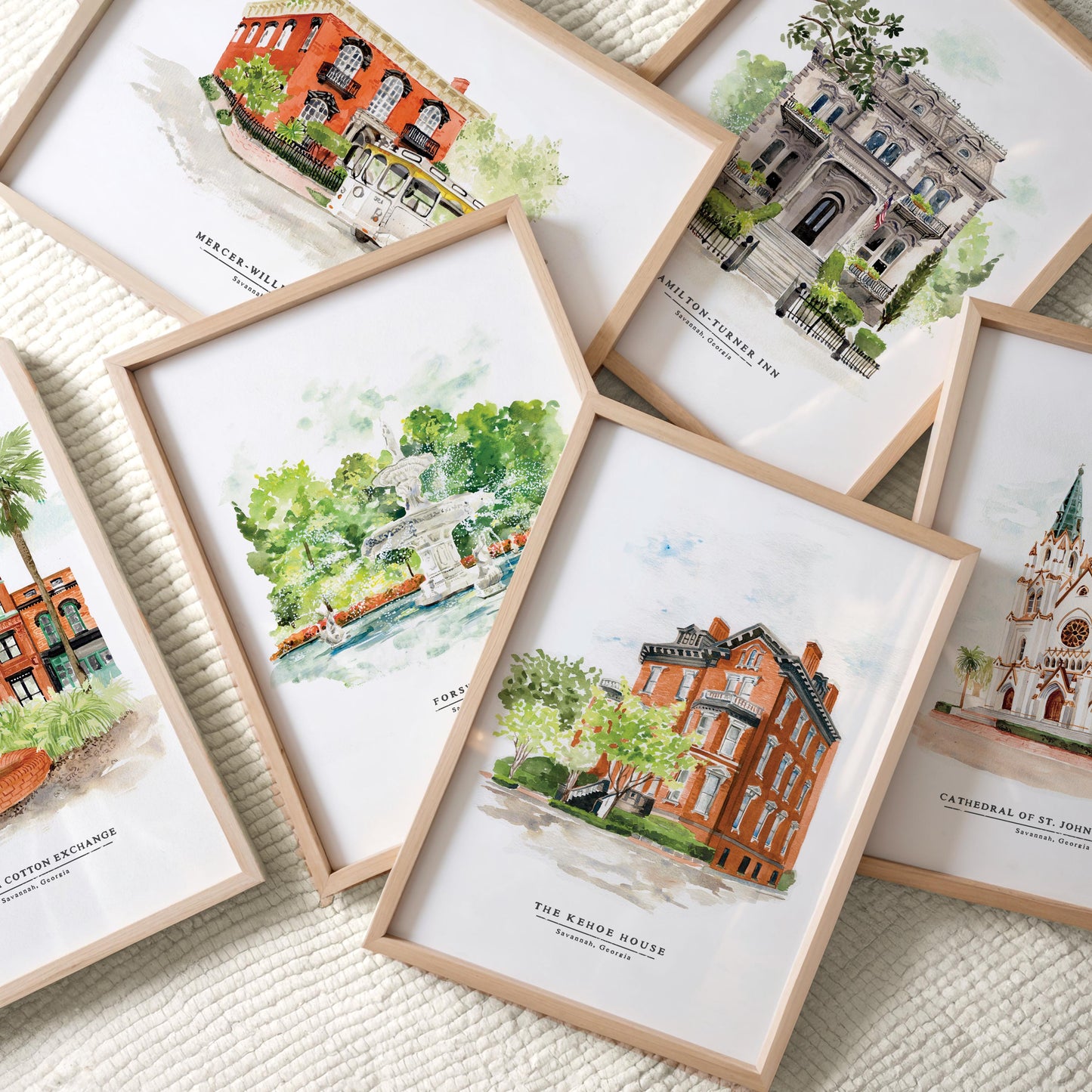 Cathedral Basilica of St. John the Baptist Watercolor Print