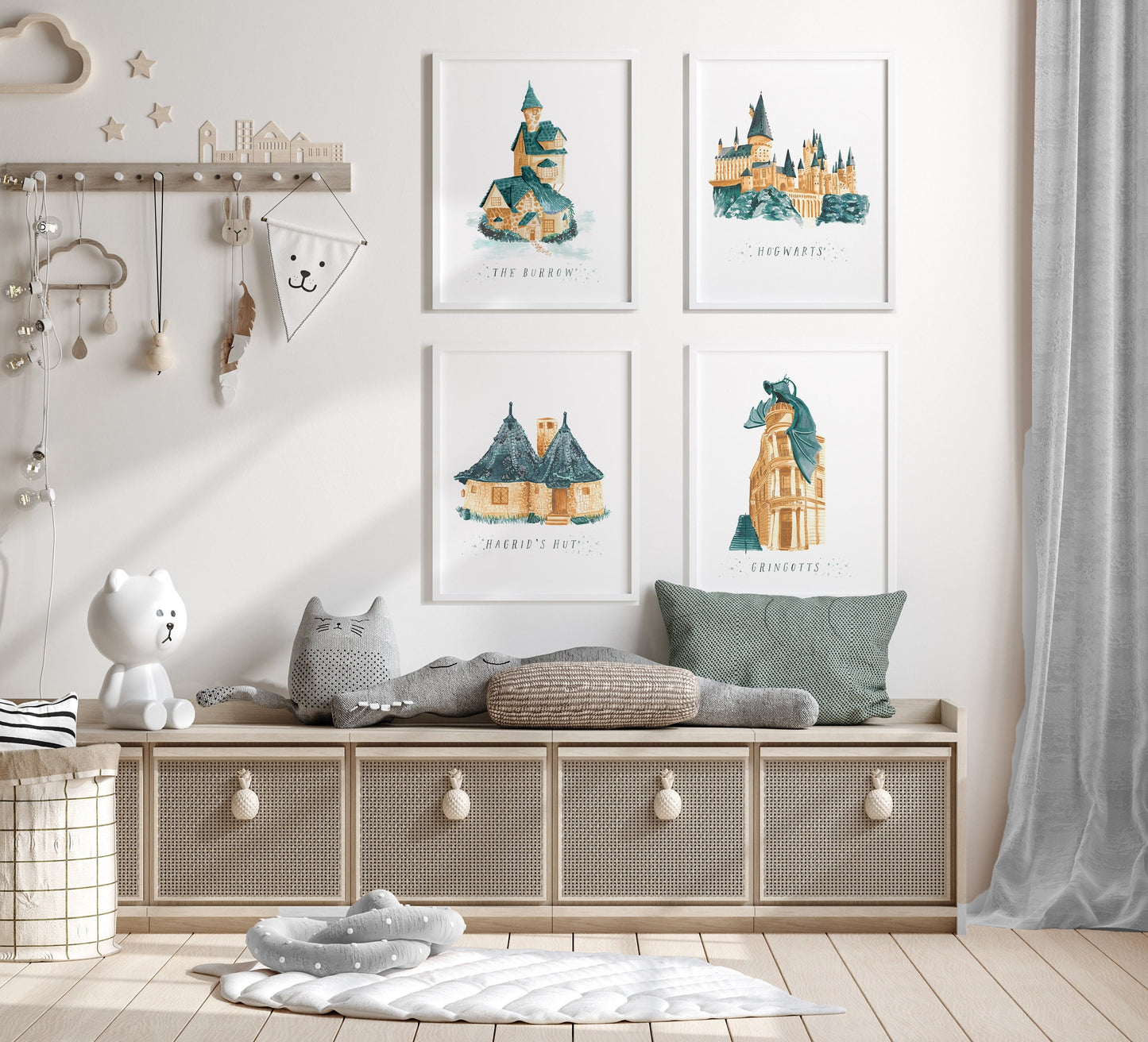 Wizarding Family House Watercolor Print