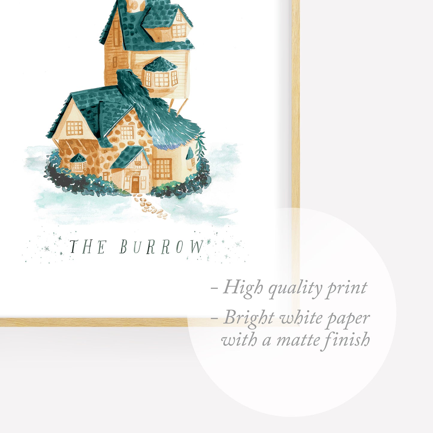 Wizarding Family House Watercolor Print