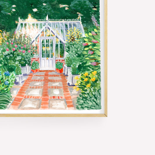 Sunrise Garden Watercolor Art Print