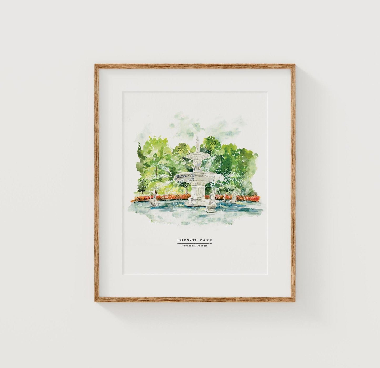 Forsyth Park Watercolor Print