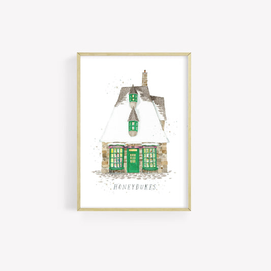 Wizarding Sweet Shop Watercolor Print