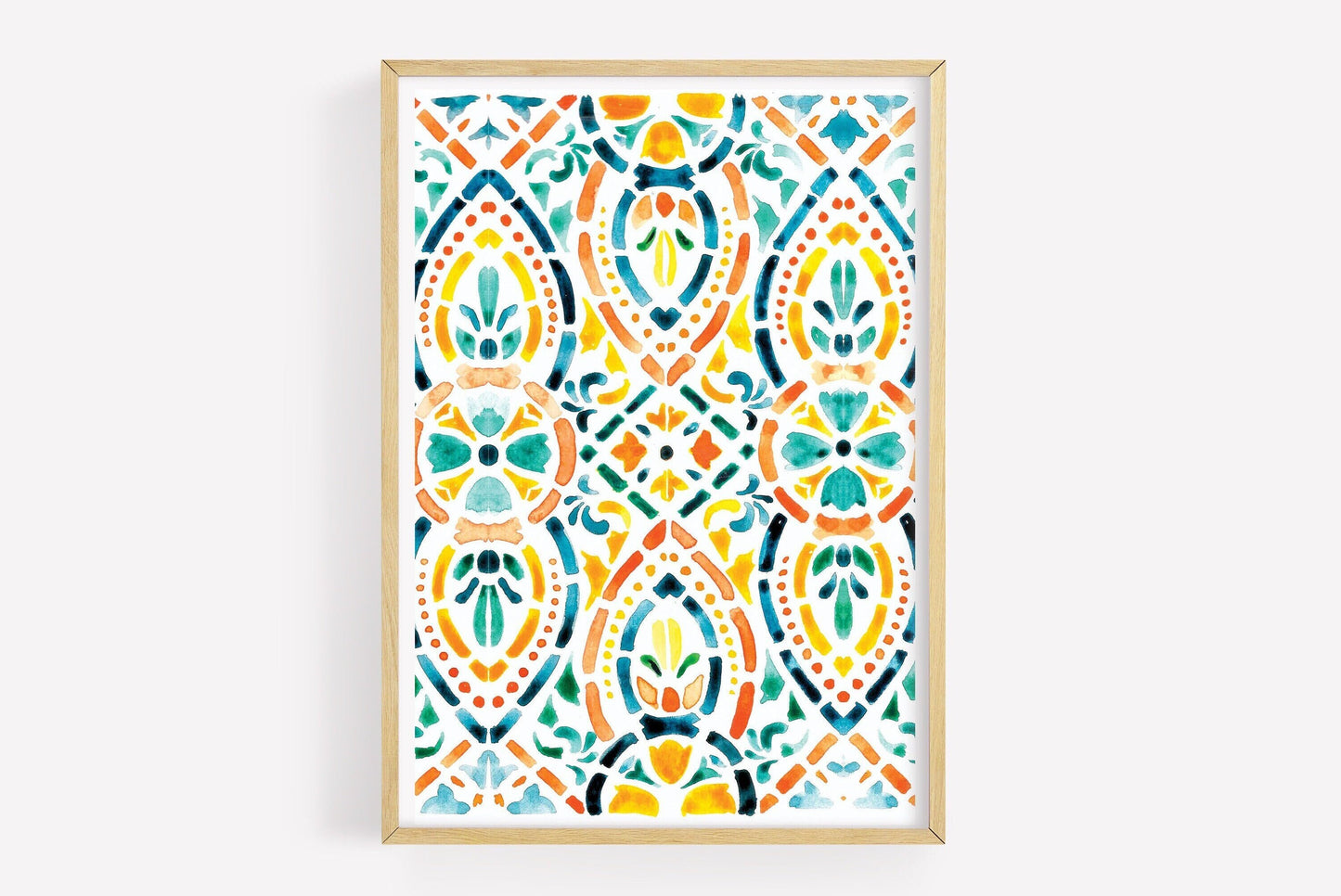 Italian Tile Watercolor Print