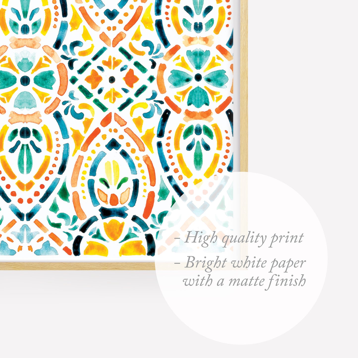 Italian Tile Watercolor Print