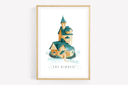 Wizarding Family House Watercolor Print